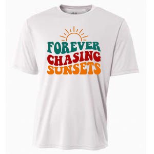 Forever Chasing Sunsets Cute Cooling Performance Crew T-Shirt