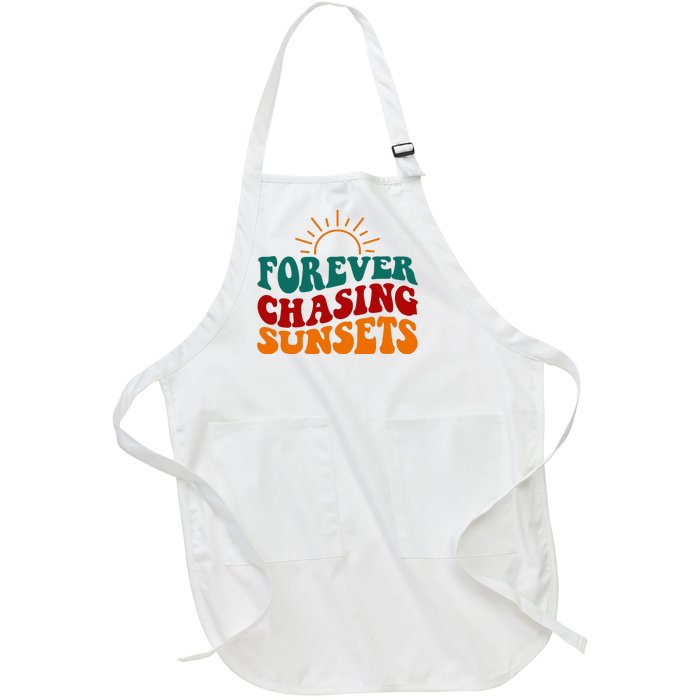 Forever Chasing Sunsets Cute Full-Length Apron With Pockets