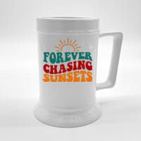 Forever Chasing Sunsets Cute Beer Stein