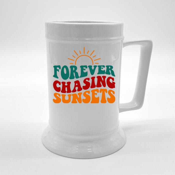 Forever Chasing Sunsets Cute Beer Stein