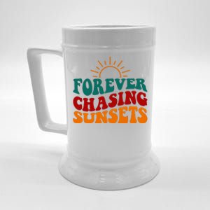 Forever Chasing Sunsets Cute Beer Stein