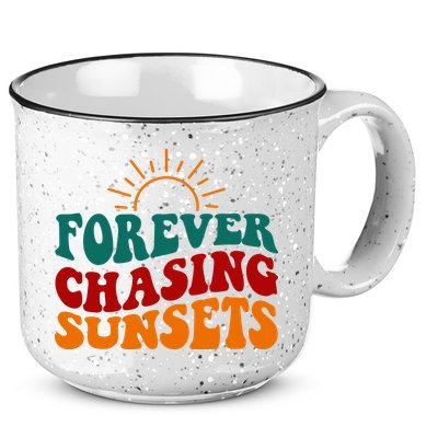 Forever Chasing Sunsets Cute 15oz Campfire Ceramic Mug