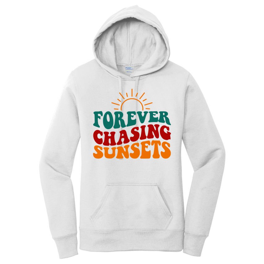 Forever Chasing Sunsets Cute Women's Pullover Hoodie