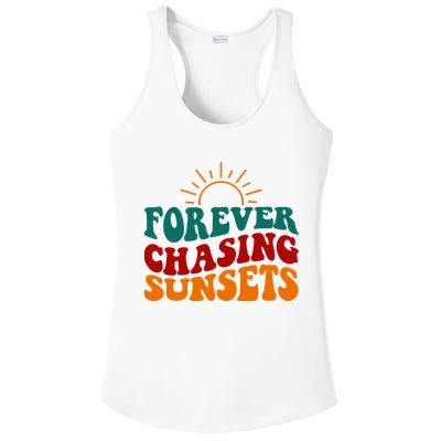 Forever Chasing Sunsets Cute Ladies PosiCharge Competitor Racerback Tank