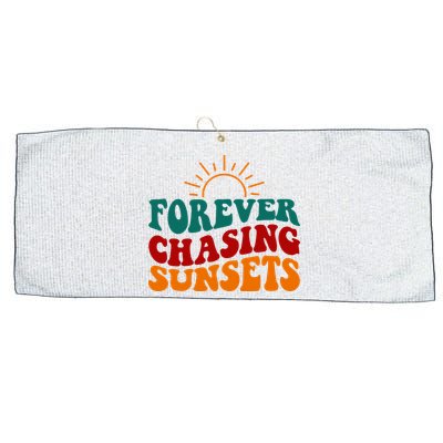 Forever Chasing Sunsets Cute Large Microfiber Waffle Golf Towel