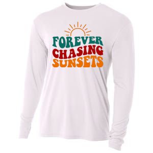 Forever Chasing Sunsets Cute Cooling Performance Long Sleeve Crew