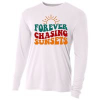 Forever Chasing Sunsets Cute Cooling Performance Long Sleeve Crew