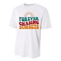 Forever Chasing Sunsets Cute Performance Sprint T-Shirt