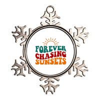 Forever Chasing Sunsets Cute Metallic Star Ornament