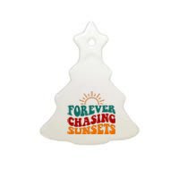 Forever Chasing Sunsets Cute Ceramic Tree Ornament