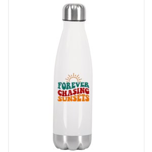 Forever Chasing Sunsets Cute Stainless Steel Insulated Water Bottle