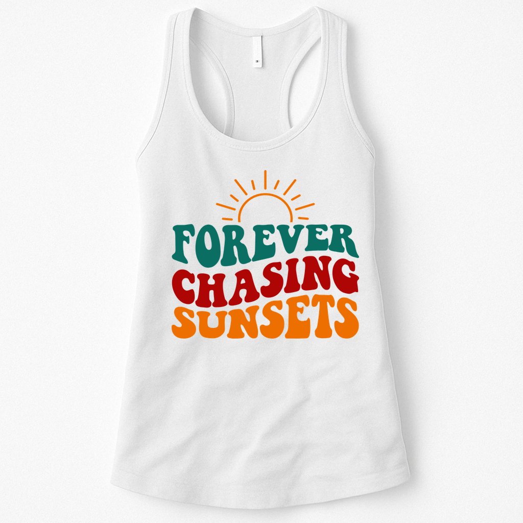 Forever Chasing Sunsets Cute Womens Tank Top