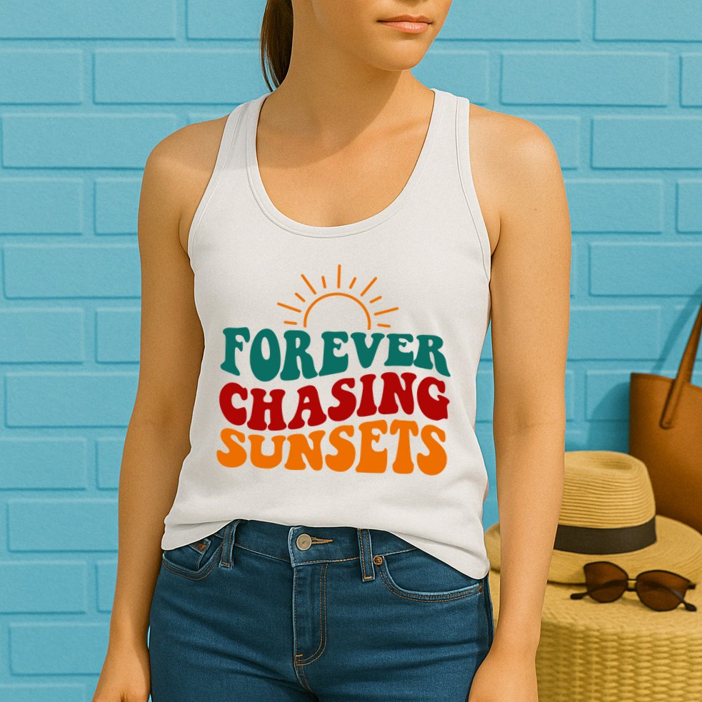 Forever Chasing Sunsets Cute Womens Tank Top