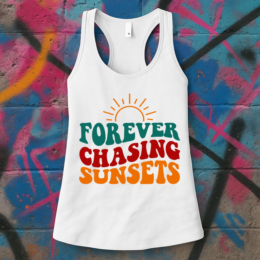 Forever Chasing Sunsets Cute Womens Tank Top