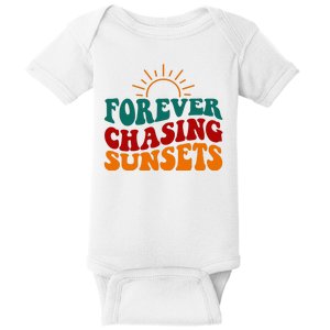 Forever Chasing Sunsets Cute Baby Bodysuit