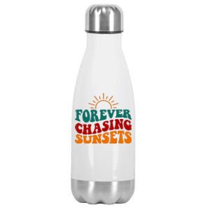 Forever Chasing Sunsets Cute Stainless Steel Insulated Water Bottle