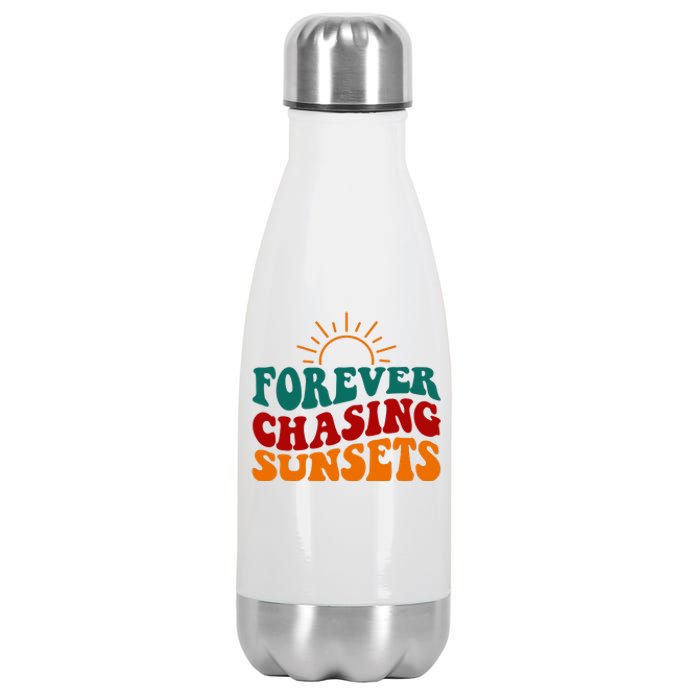 Forever Chasing Sunsets Cute Stainless Steel Insulated Water Bottle