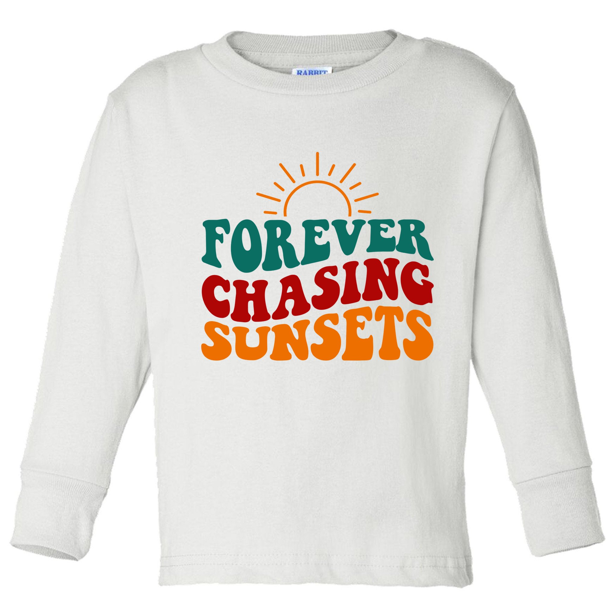 Forever Chasing Sunsets Cute Toddler Long Sleeve Shirt