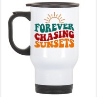 Forever Chasing Sunsets Cute Stainless Steel Travel Mug