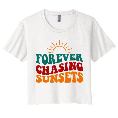 Forever Chasing Sunsets Cute Crop Top