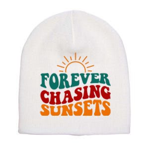 Forever Chasing Sunsets Cute Short Acrylic Beanie