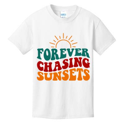 Forever Chasing Sunsets Cute Kids T-Shirt