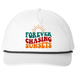 Forever Chasing Sunsets Cute Snapback Five-Panel Rope Hat