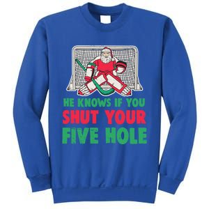 Funny Christmas Santa Ice Hockey Goaltender Goalie Gift Sweatshirt