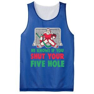 Funny Christmas Santa Ice Hockey Goaltender Goalie Gift Mesh Reversible Basketball Jersey Tank