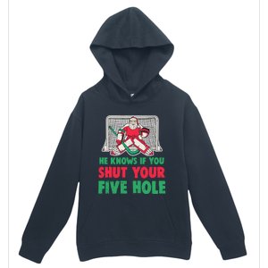 Funny Christmas Santa Ice Hockey Goaltender Goalie Gift Urban Pullover Hoodie