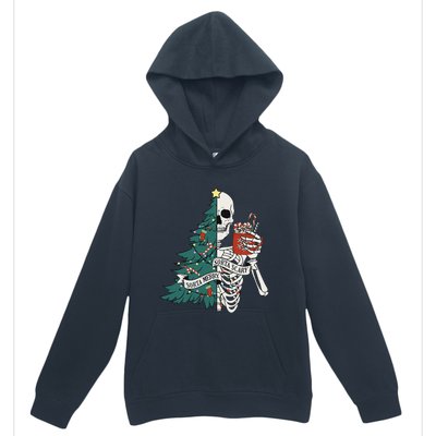 Funny Christmas Sorta Merry Sorta Scary Skeleton Xmas Tree Urban Pullover Hoodie