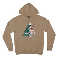 Funny Christmas Sorta Merry Sorta Scary Skeleton Xmas Tree Hoodie