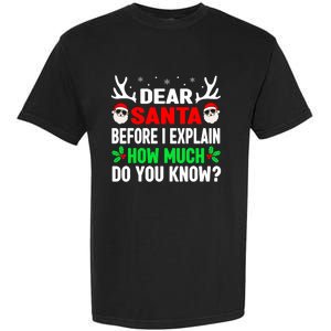 Funny Christmas Shirts Adults Dear Santa I Can Explain Garment-Dyed Heavyweight T-Shirt