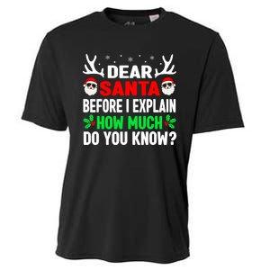 Funny Christmas Shirts Adults Dear Santa I Can Explain Cooling Performance Crew T-Shirt