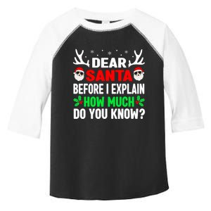 Funny Christmas Shirts Adults Dear Santa I Can Explain Toddler Fine Jersey T-Shirt