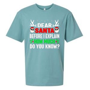 Funny Christmas Shirts Adults Dear Santa I Can Explain Sueded Cloud Jersey T-Shirt