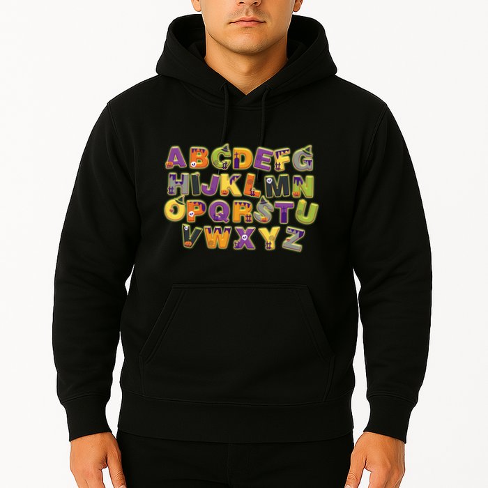 Funny Creepy Spooky Alphabet Letters Hoodie