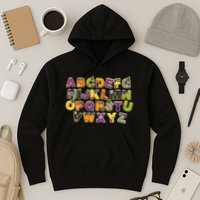 Funny Creepy Spooky Alphabet Letters Hoodie