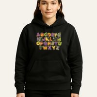Funny Creepy Spooky Alphabet Letters Hoodie