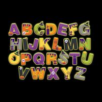 Funny Creepy Spooky Alphabet Letters Hoodie