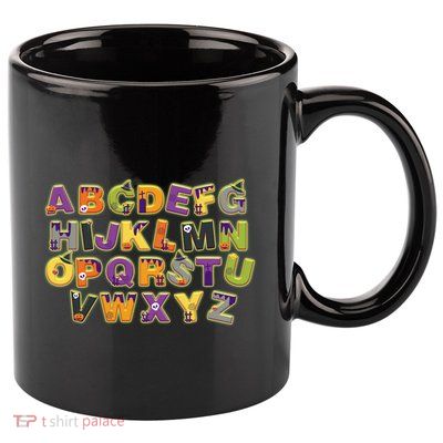 Funny Creepy Spooky Alphabet Letters 11oz C Handle Ceramic Mug