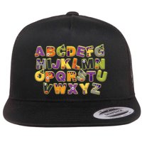 Funny Creepy Spooky Alphabet Letters Flatbill Hat