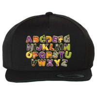 Funny Creepy Spooky Alphabet Letters Wool Snapback Cap
