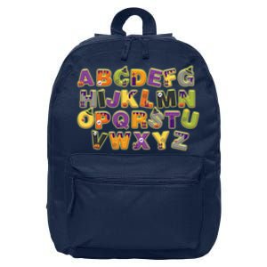 Funny Creepy Spooky Alphabet Letters 16 in Basic Backpack