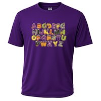Funny Creepy Spooky Alphabet Letters Cooling Performance Crew T-Shirt