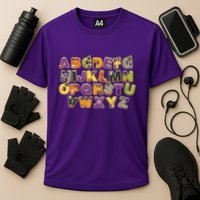 Funny Creepy Spooky Alphabet Letters Cooling Performance Crew T-Shirt