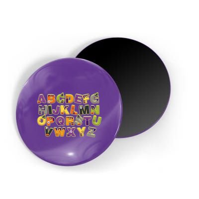 Funny Creepy Spooky Alphabet Letters Magnet