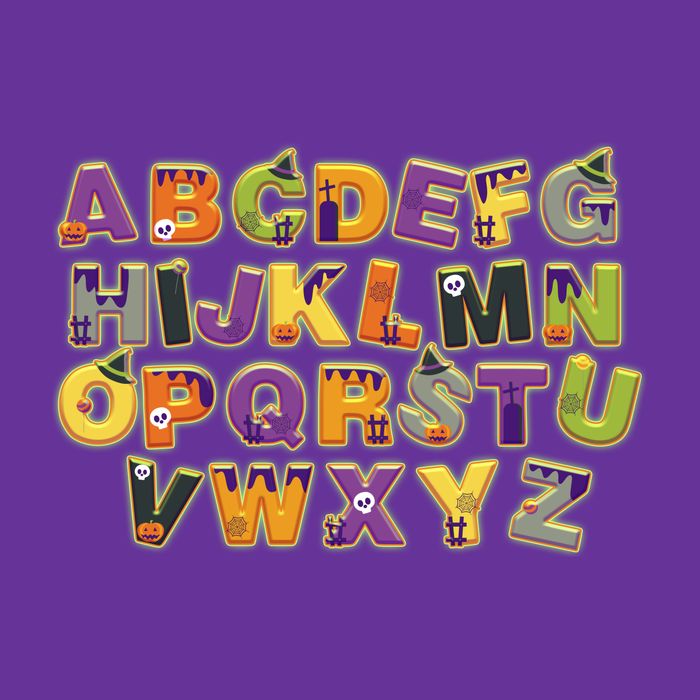Funny Creepy Spooky Alphabet Letters Trucker Hat