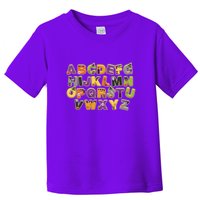 Funny Creepy Spooky Alphabet Letters Toddler T-Shirt