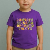 Funny Creepy Spooky Alphabet Letters Toddler T-Shirt